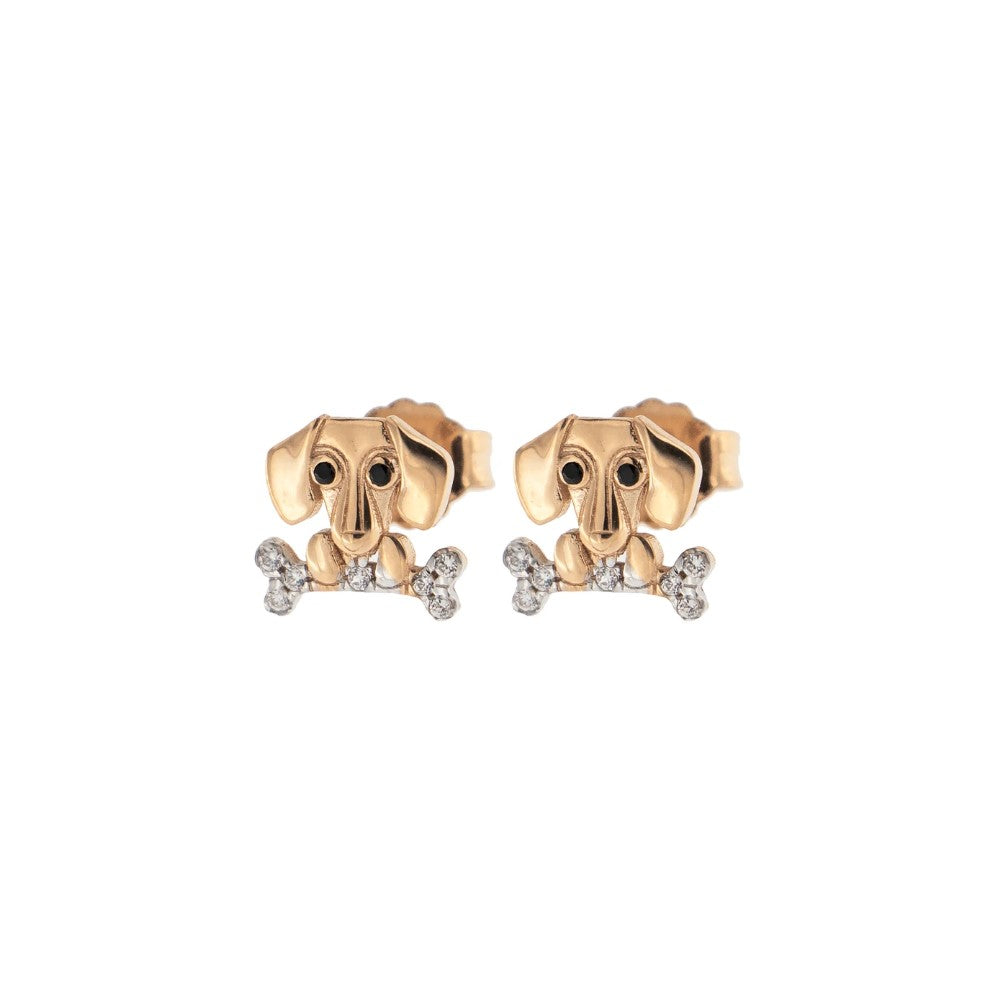 Orecchini Lobo Rue Des Mille Bassotto Zirconi ORZ-007-LOB-BAS