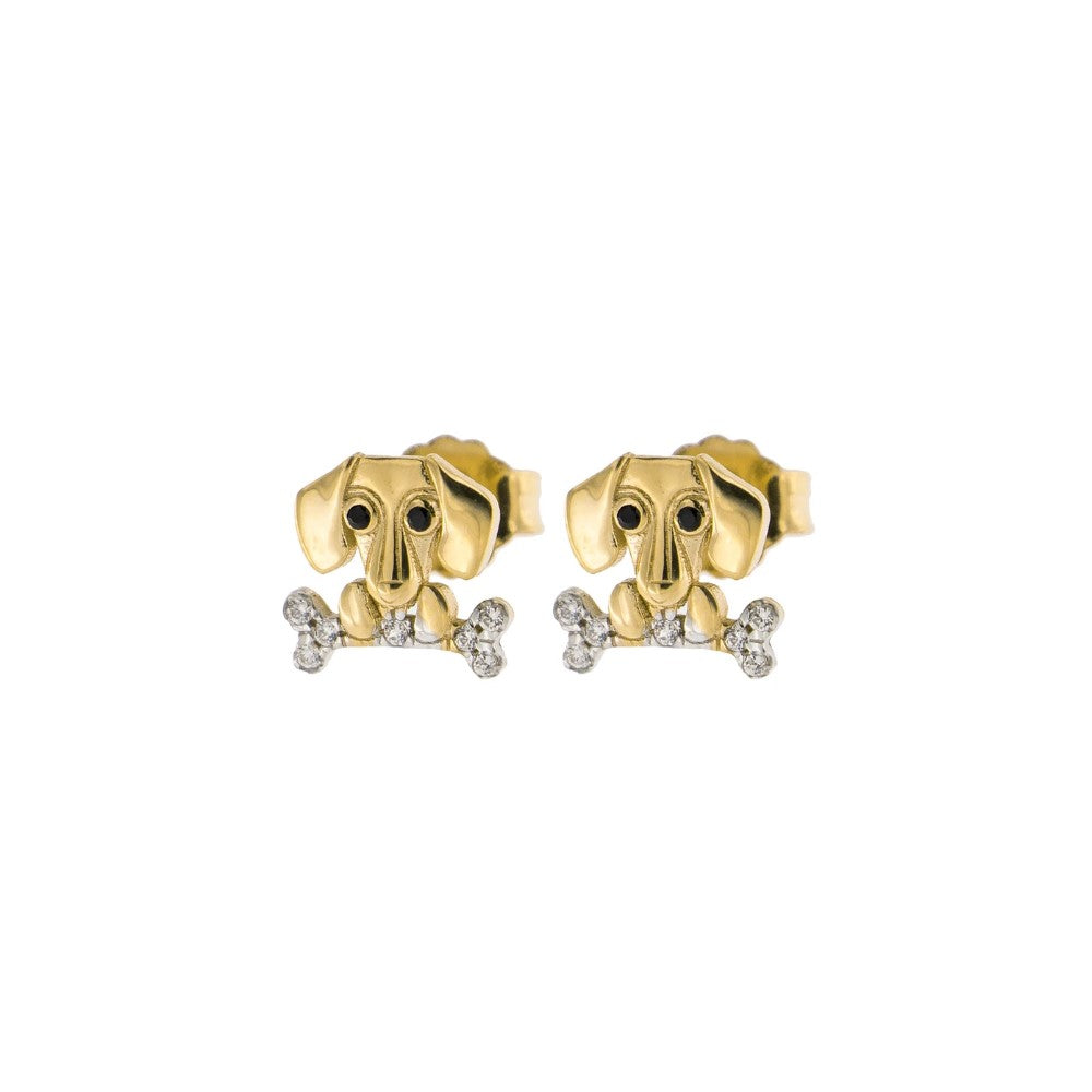 Orecchini Lobo Rue Des Mille Bassotto Zirconi ORZ-007-LOB-BAS