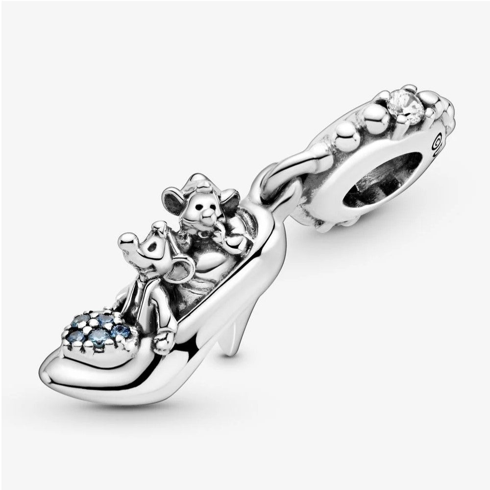 Pandora Disney Cinderella's Glass Slipper and Mice Pendant Charm 799192C01