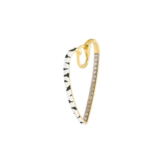 Mono Orecchino Rue Des Mille Cuore - Smalto Zebrato ORJ-04 Z