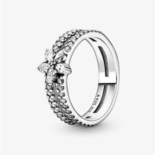 Pandora Double Sparkling Snowflake Ring 199236C01