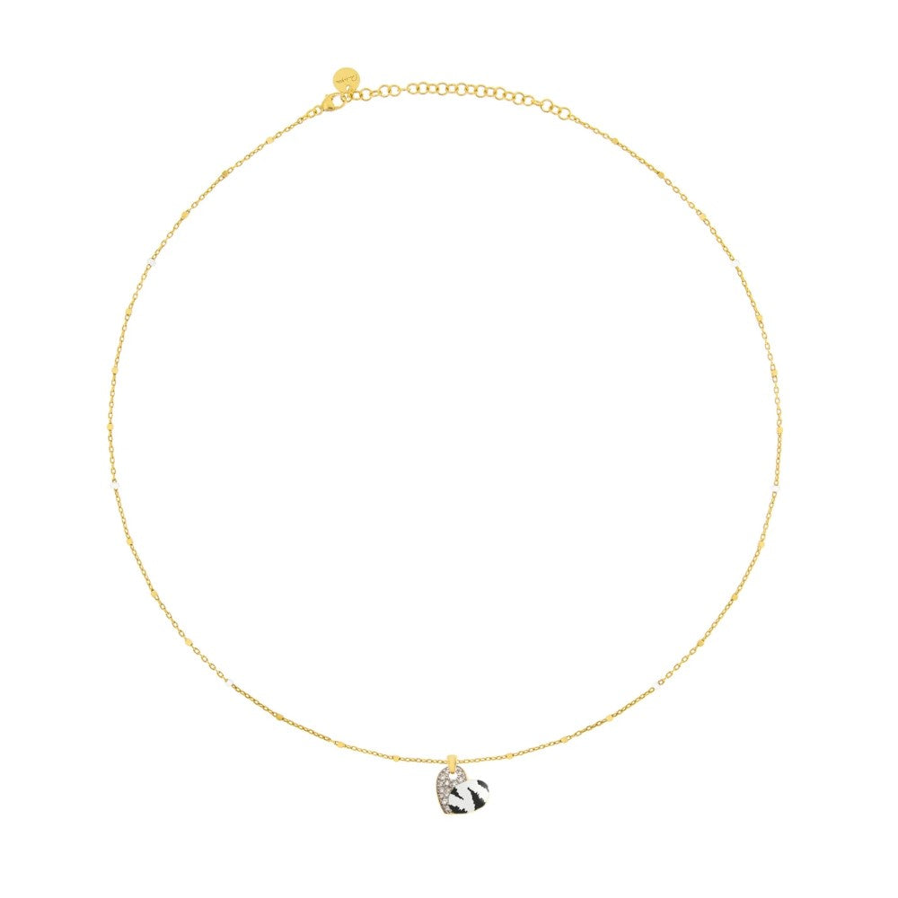 Girocollo Rue Des Mille con Cuore - Smalto Zebrato GRJ-01-Z