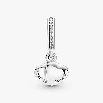Charm Pendente Pandora Doppio Cuore Bicolore 799162C01