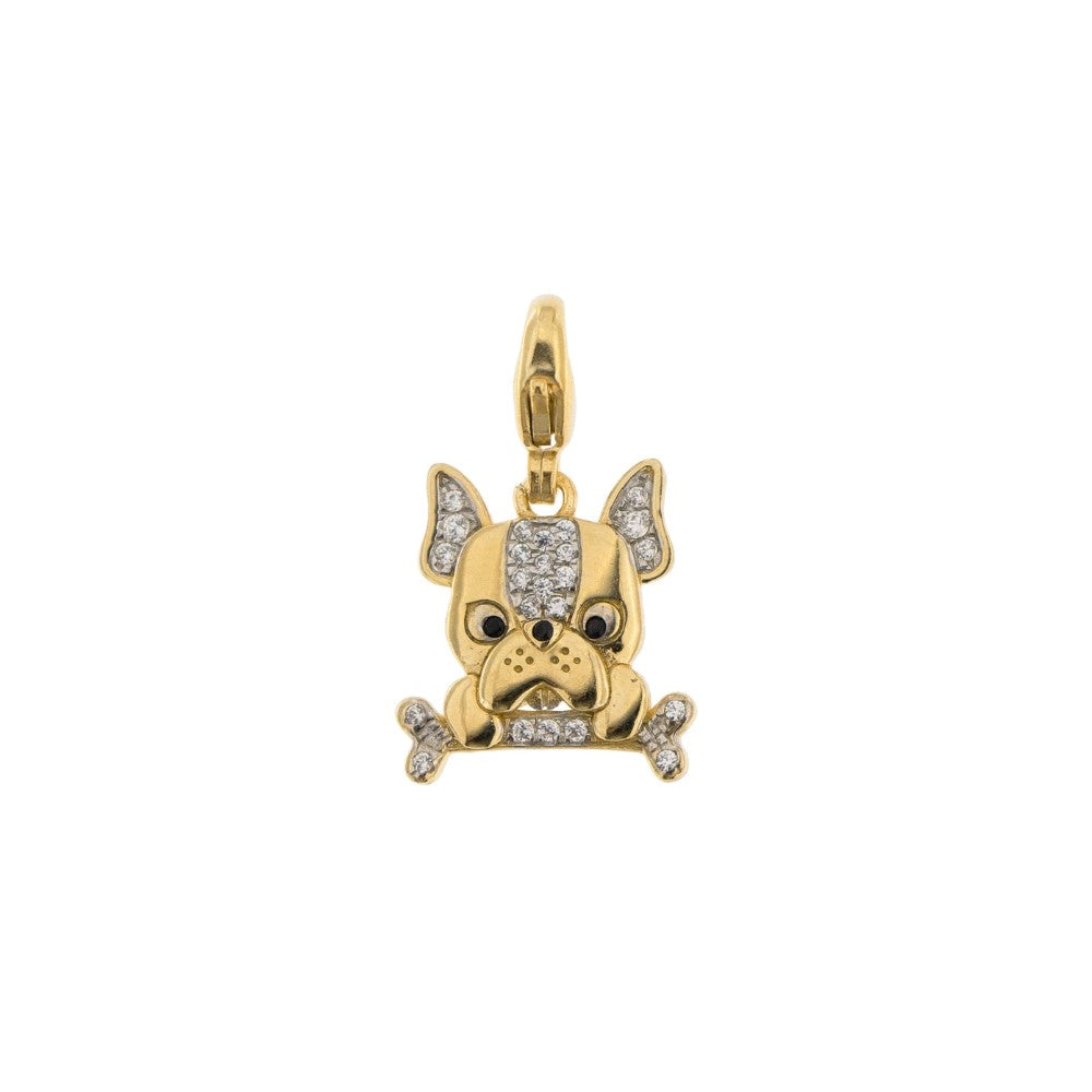 Rue Des Mille Bulldog Pendant With Zirconia CNZ-007 BULL
