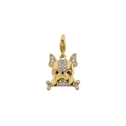 Rue Des Mille Bulldog Pendant With Zirconia CNZ-007 BULL