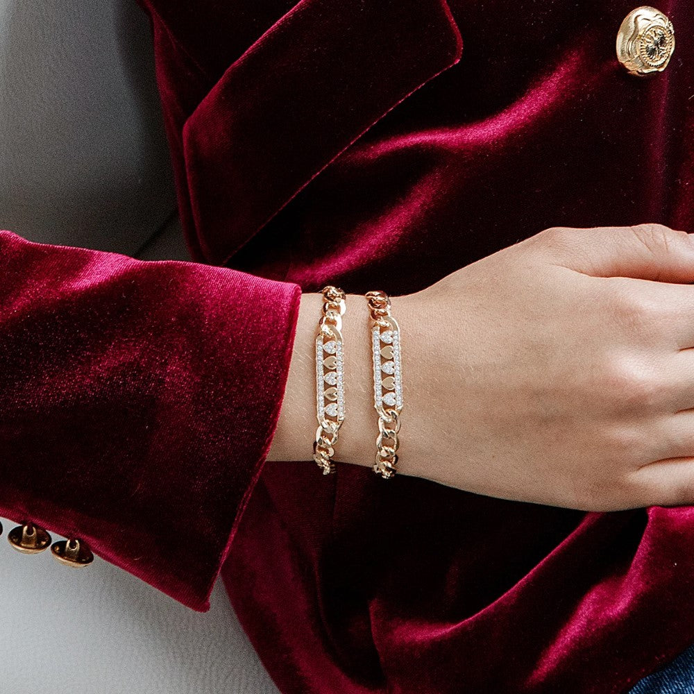 Rue Des Mille Bracelet Groumette Chain BRZ-008-GRU-AU