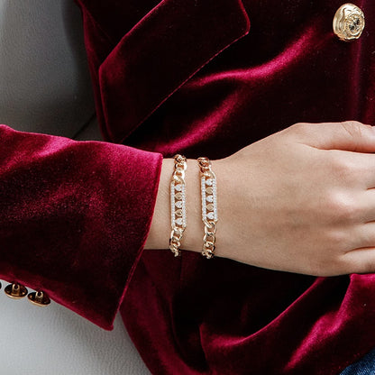 Rue Des Mille Bracelet Groumette Chain BRZ-008-GRU-AU