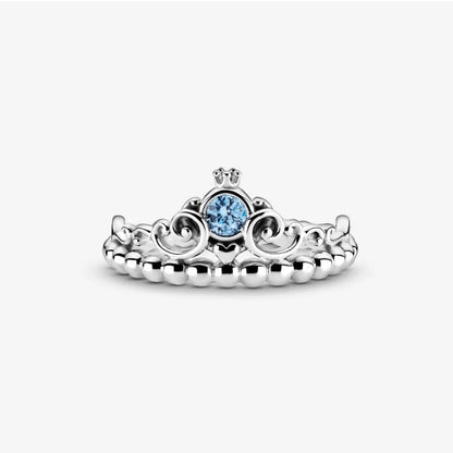 Pandora Disney Cinderella Blue Tiara Ring 199191C01