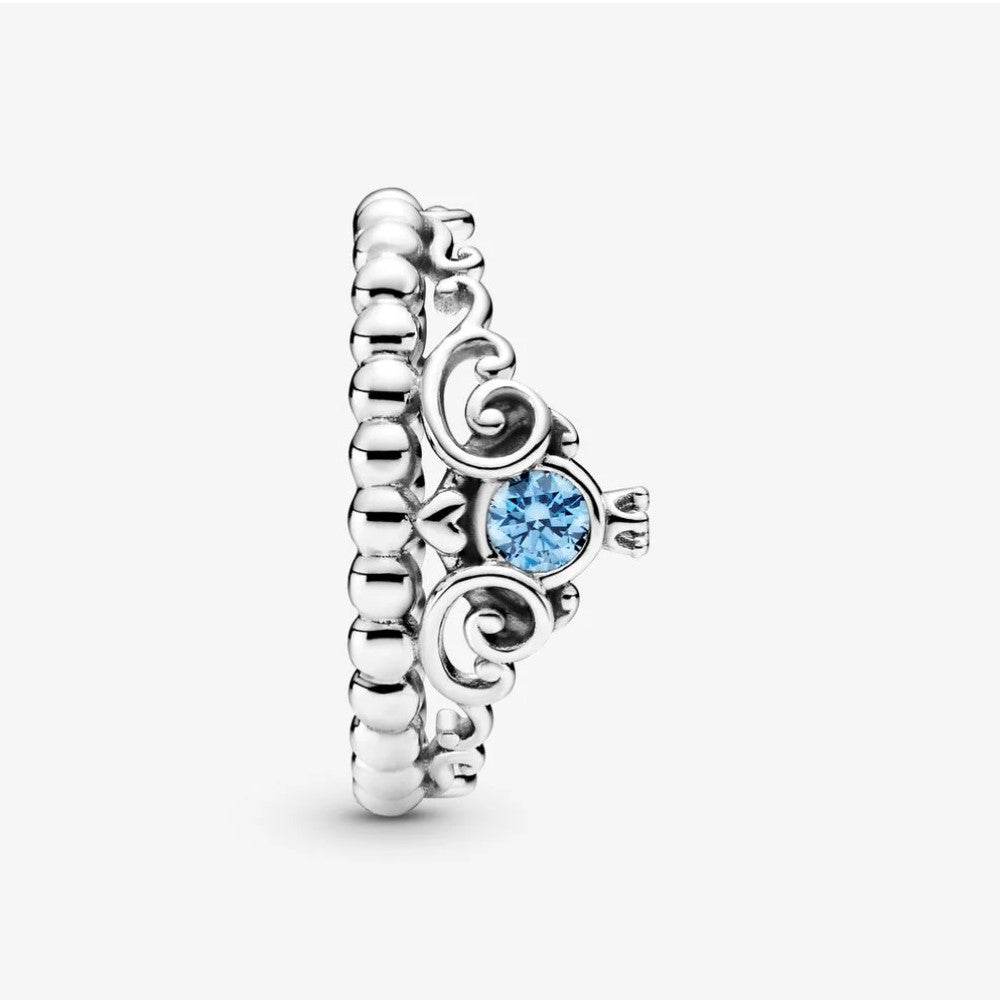 Pandora Disney Cinderella Blue Tiara Ring 199191C01