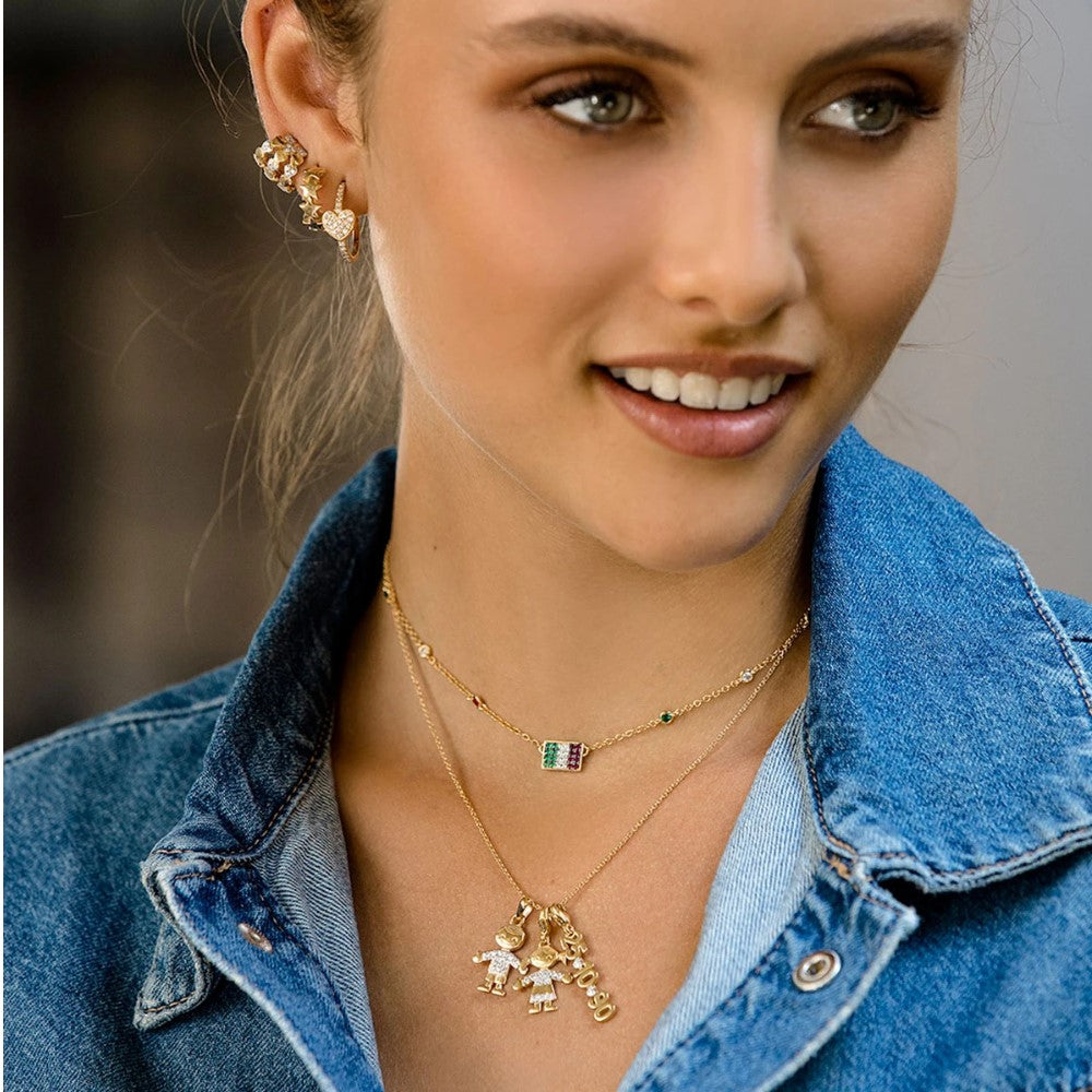 Rue Des Mille #Italiaseibella Colored Zirconia Necklace GRZ-007-ITA