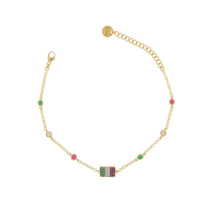 Bracciale Castoni Rue Des Mille #Italiaseibella Zirconi Colorati BRZ-007-ITA