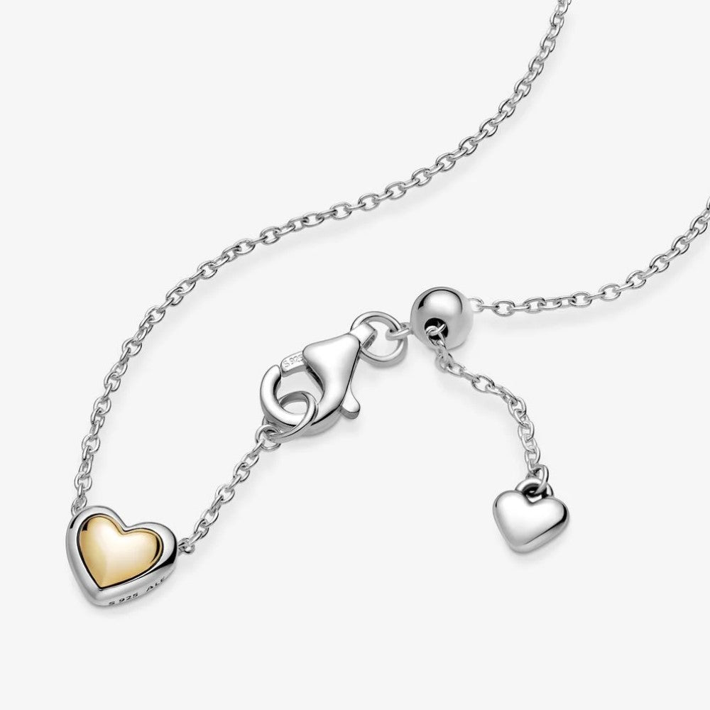 Pandora Golden Dome Heart Necklace 399399C00-45