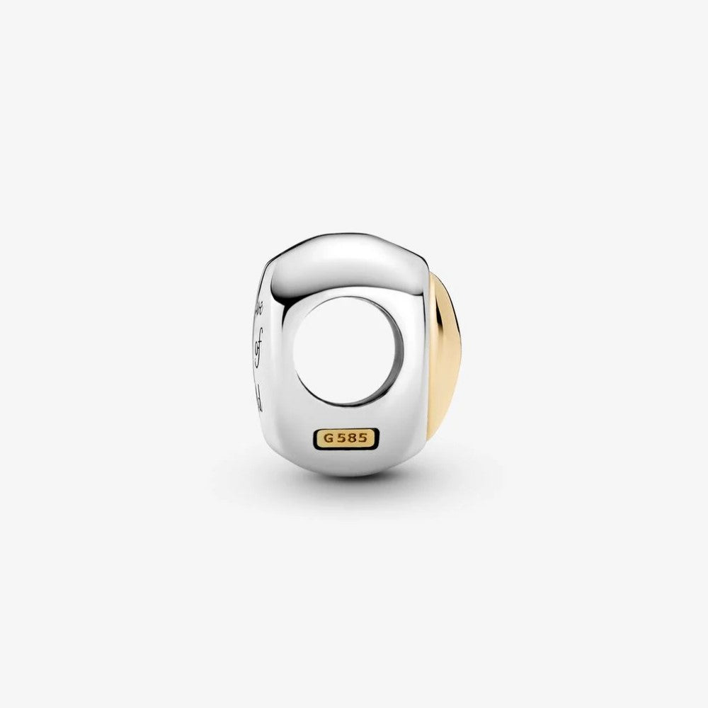 Charm Pandora con Cuore Dorato a Cupola 799415C00