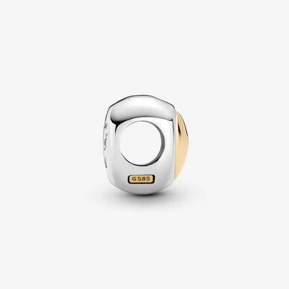 Charm Pandora con Cuore Dorato a Cupola 799415C00