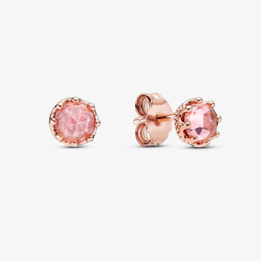 Pandora Pink Crown Sparkling Stud Earrings 288311C01