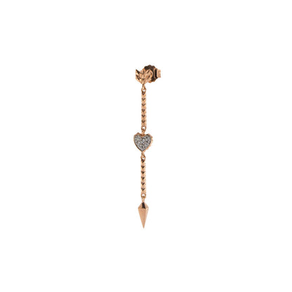 Orecchini Mono Rue Des Mille Cuore e Freccia ORZ-FRE-LAN