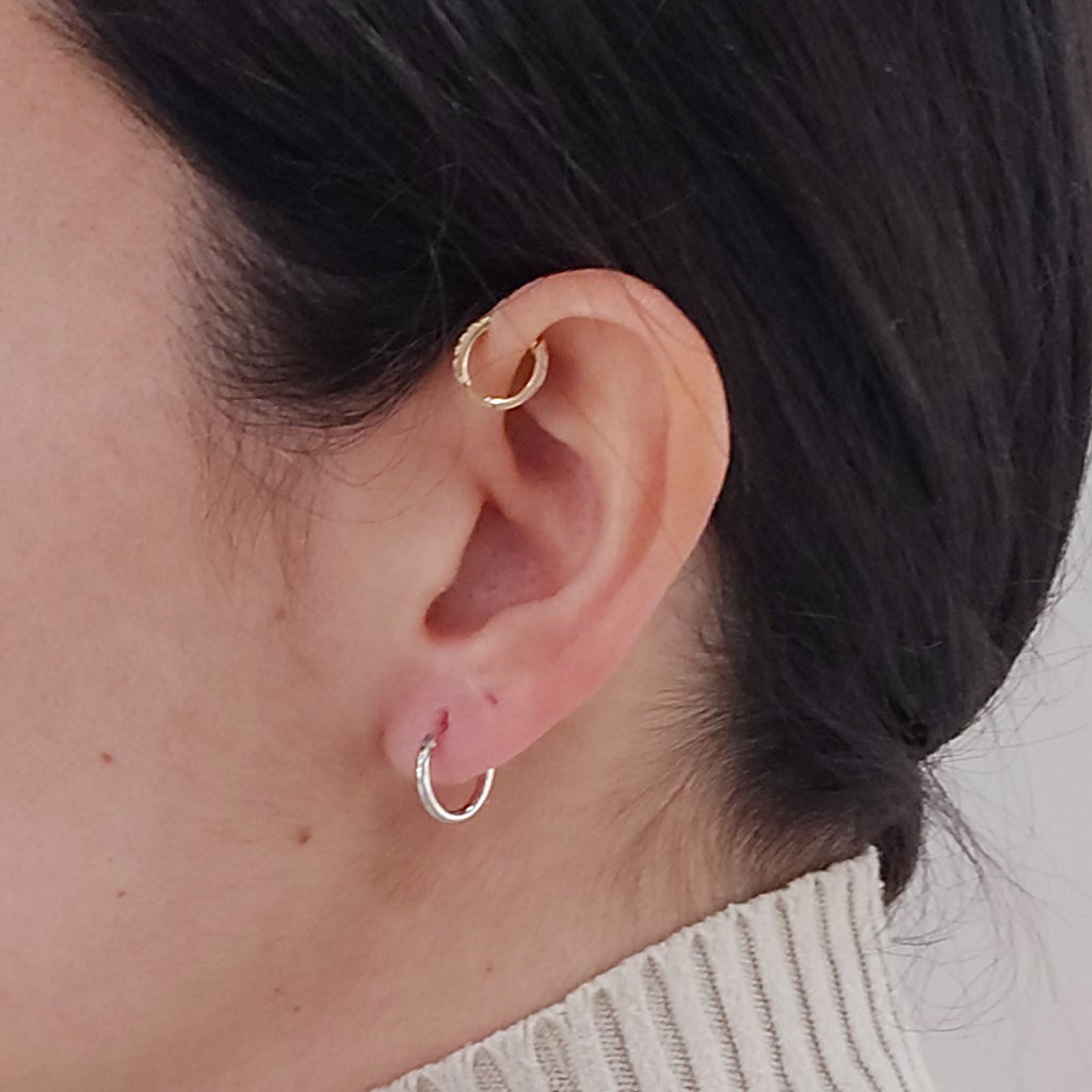 Orecchini Casadei Cerchietti Argento Diam 1,20