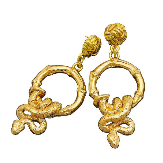 Orecchini bambù e serpente Giovanni Raspini 07956
