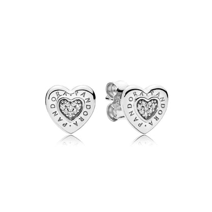 Pandora Forever Heart Earrings 297382CZ