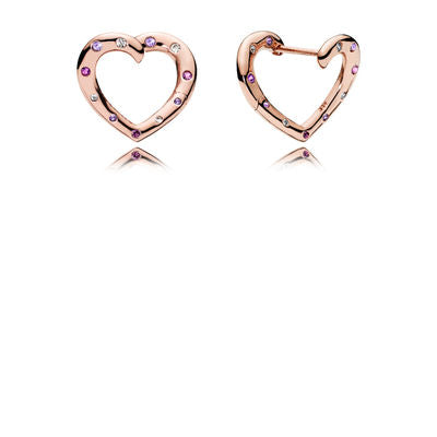 Orecchini Pandora Cuori Luminosi 287231nrpmx