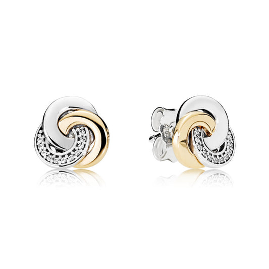 Orecchini Pandora A Lobo Cerchi Intrecciati 290741cz
