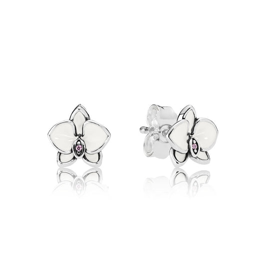 Orecchini Pandora A Lobo Orchidee Bianche 290749en12