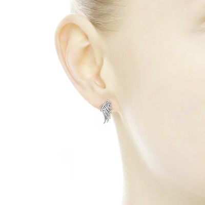 Pandora Royal Feather Stud Earrings 290581CZ