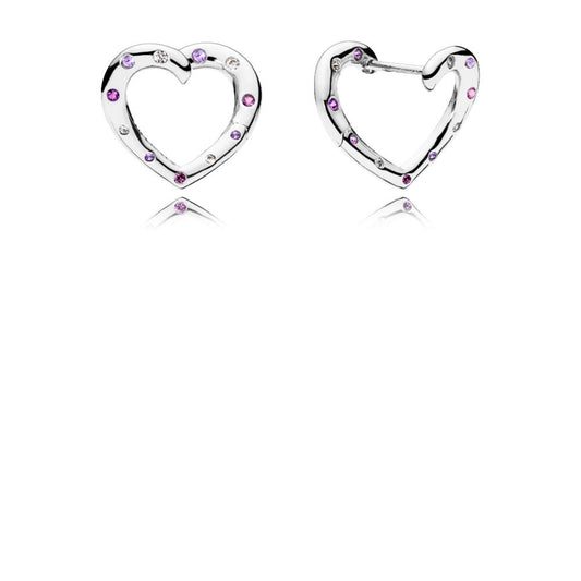 Orecchini Pandora Cuori Luminosi 297231NRPMX