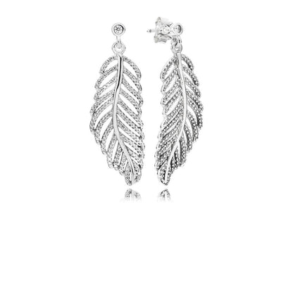 Pandora Luminous Feather Drop Earrings 290584CZ