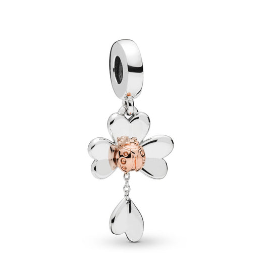 Charm Pendente Pandora Quadrifoglio & Coccinella 787877