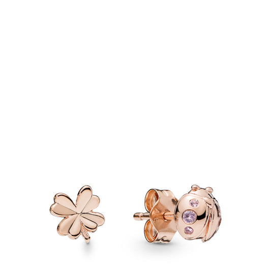 Orecchini Pandora a Lobo Quadrifoglio & Coccinella 287960NPO