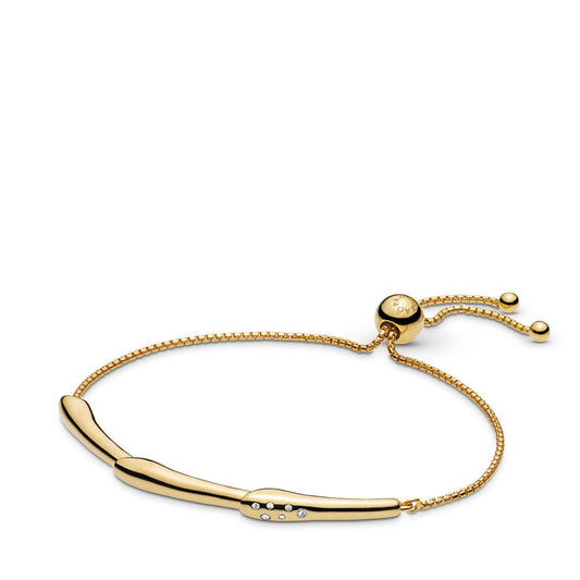 Bracciale Pandora con Chiusura Scorrevole Stelo di Fiore 567917CZ