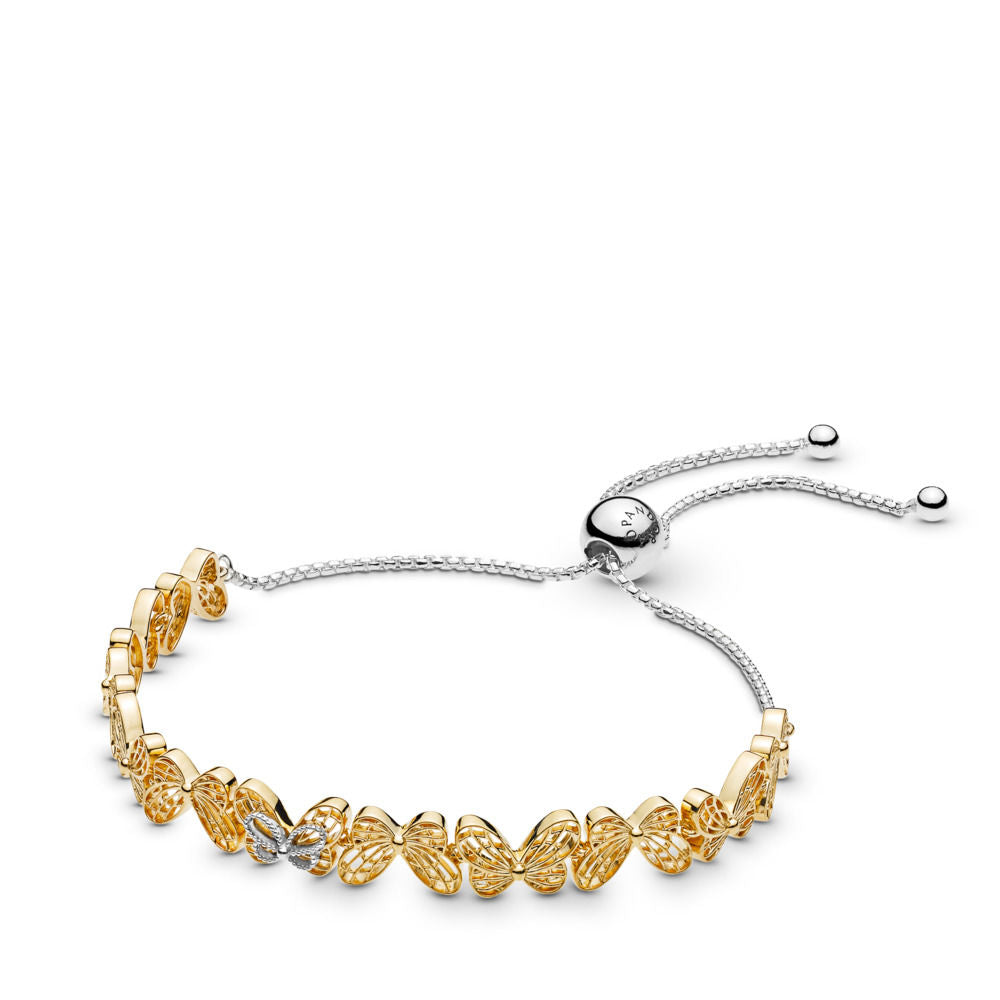 Bracciale Pandora con Chiusura Scorrevole Farfalle 567957