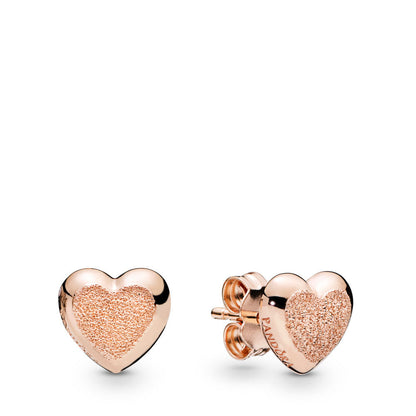 Pandora Romantic Splendor Heart Stud Earrings 287928