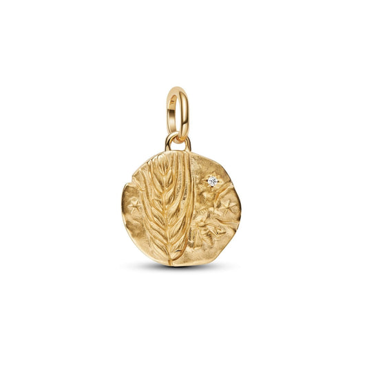 Charm Pandora Medallion Spiga di Grano "Virtus Vera Prosperitas" - 764804C01