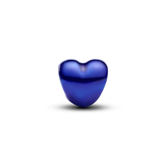 Mini Charm Pandora Cuore effetto metallico blu - 794785C02