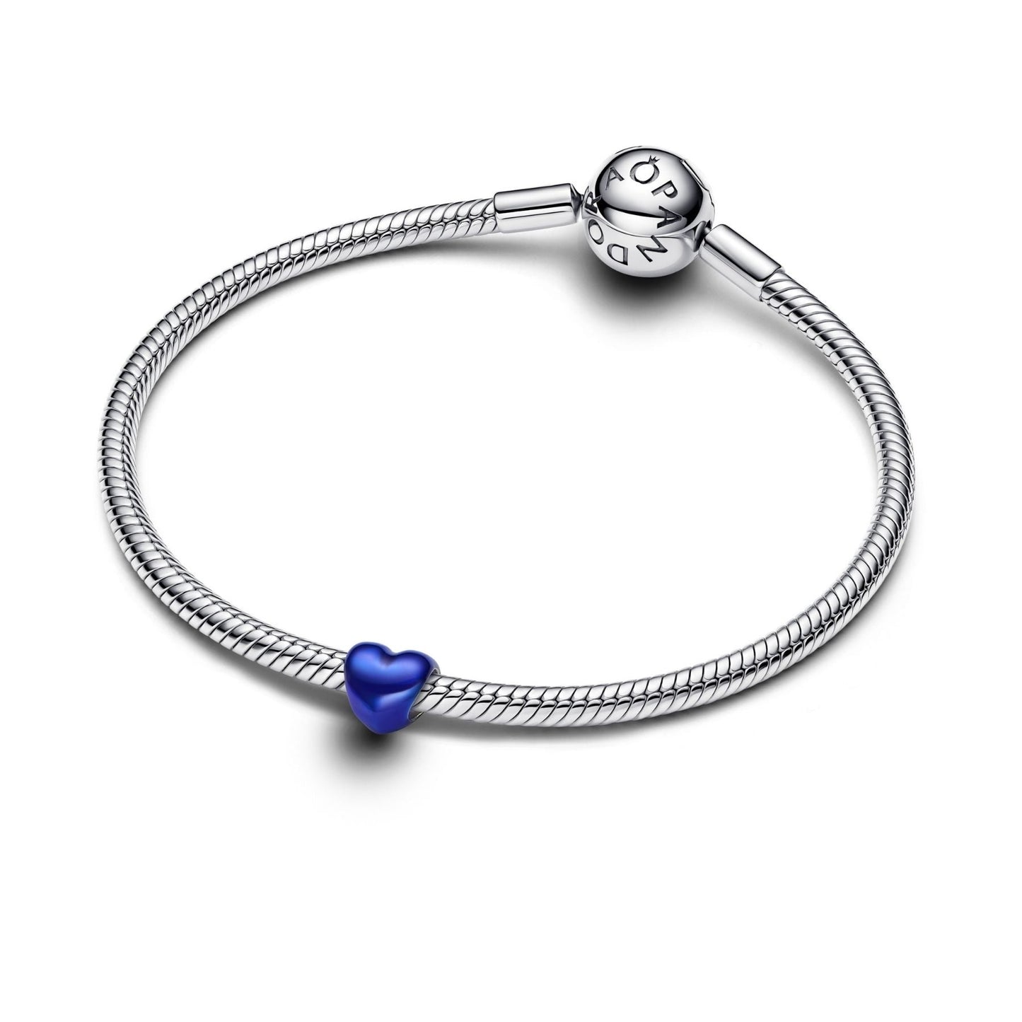 Mini Charm Pandora Cuore effetto metallico blu - 794785C02