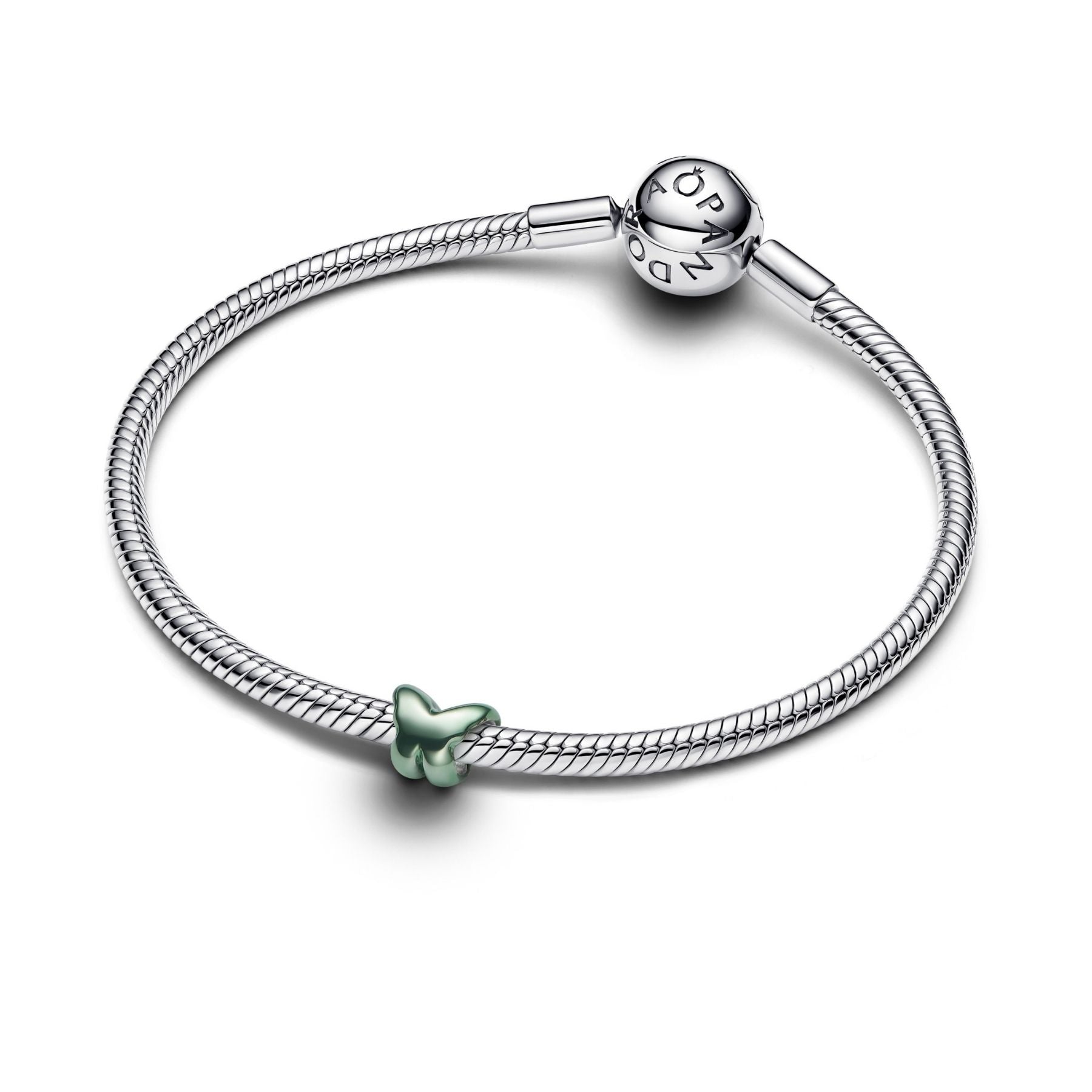 Mini Charm Pandora Farfalla effetto metallico verde - 794783C01