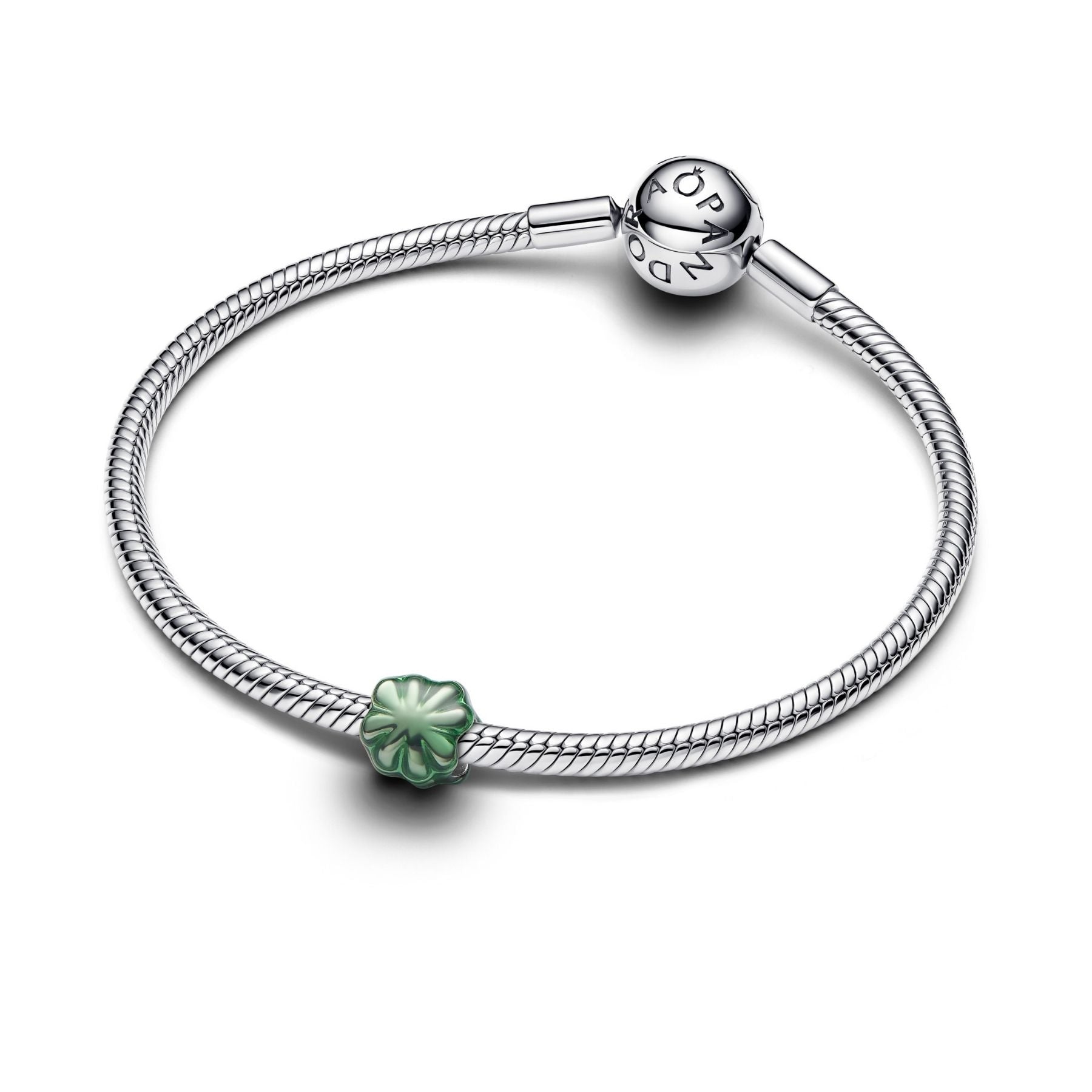 Mini Charm Pandora Quadrifoglio effetto metallico verde - 794817C01