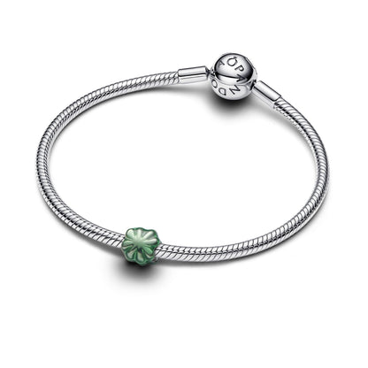 Mini Charm Pandora Quadrifoglio effetto metallico verde - 794817C01