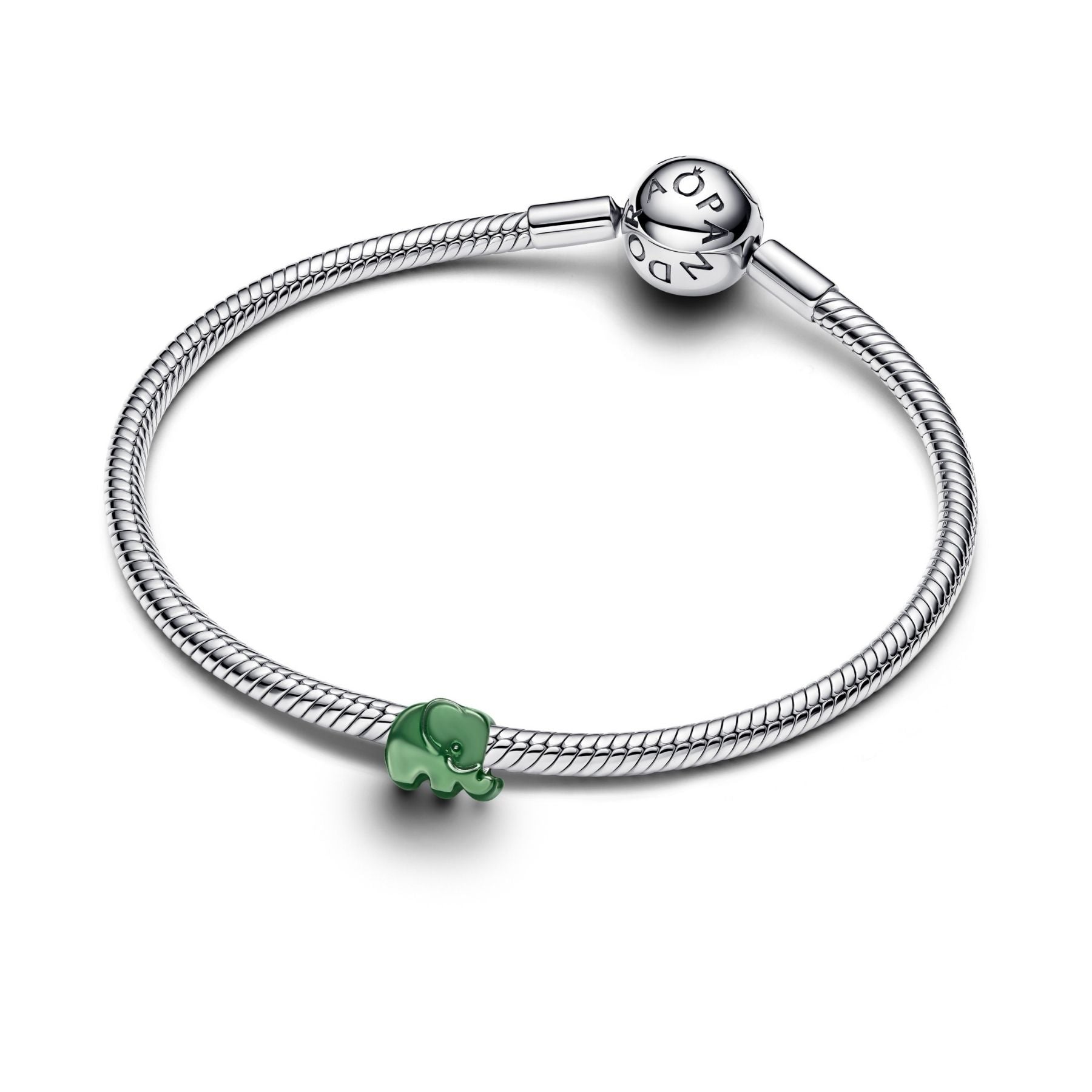 Mini Charm Pandora Elefante effetto metallico verde - 794901C01