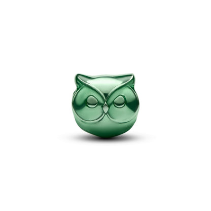 Mini Charm Pandora Gufo effetto metallico verde - 794900C01