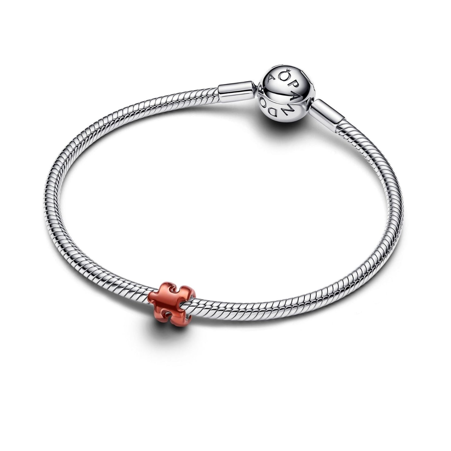 Mini Charm Pandora Puzzle effetto metallico arancione - 794816C01