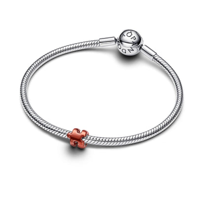 Mini Charm Pandora Puzzle effetto metallico arancione - 794816C01