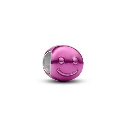 Mini Charm Pandora Smile effetto metallico rosa - 794815C01