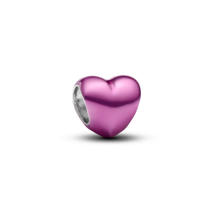 Mini Charm Pandora Cuore effetto metallico rosa - 794785C01