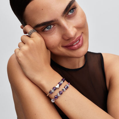Mini Charm Pandora Stella effetto metallico viola - 794813C01