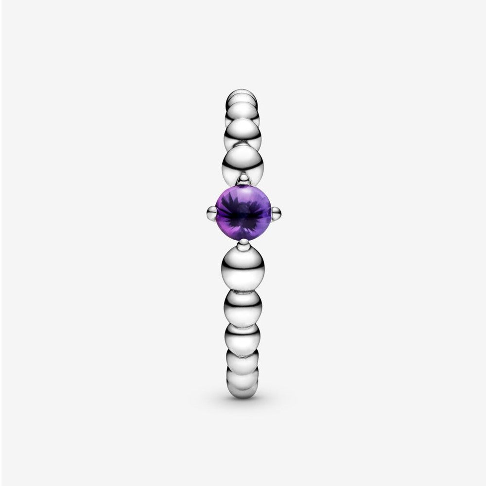 Anello Pandora Viola Decorato con Sfere 198867C03