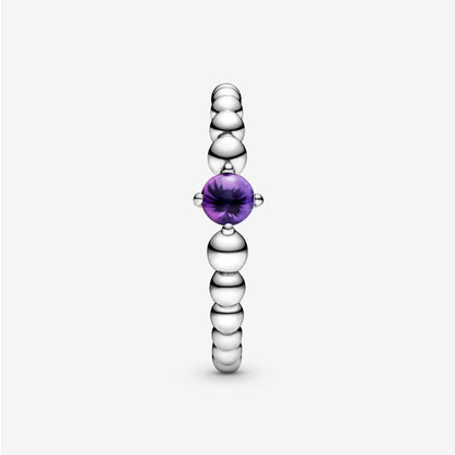 Anello Pandora Viola Decorato con Sfere 198867C03