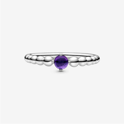 Anello Pandora Viola Decorato con Sfere 198867C03